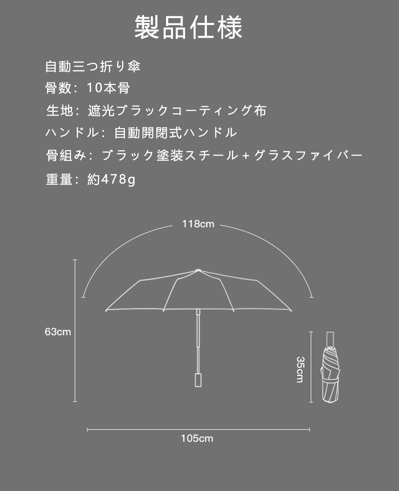 高級 折りたたみ 傘 男性 用 日傘